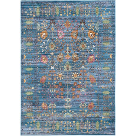Safavieh Valencia Runner Area Rug, Blue and Multi Color- 2 ft.-3 in. x 10 ft. VAL108M-210